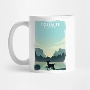 Yosemite National Park California Nature Travel Poster Print Mug